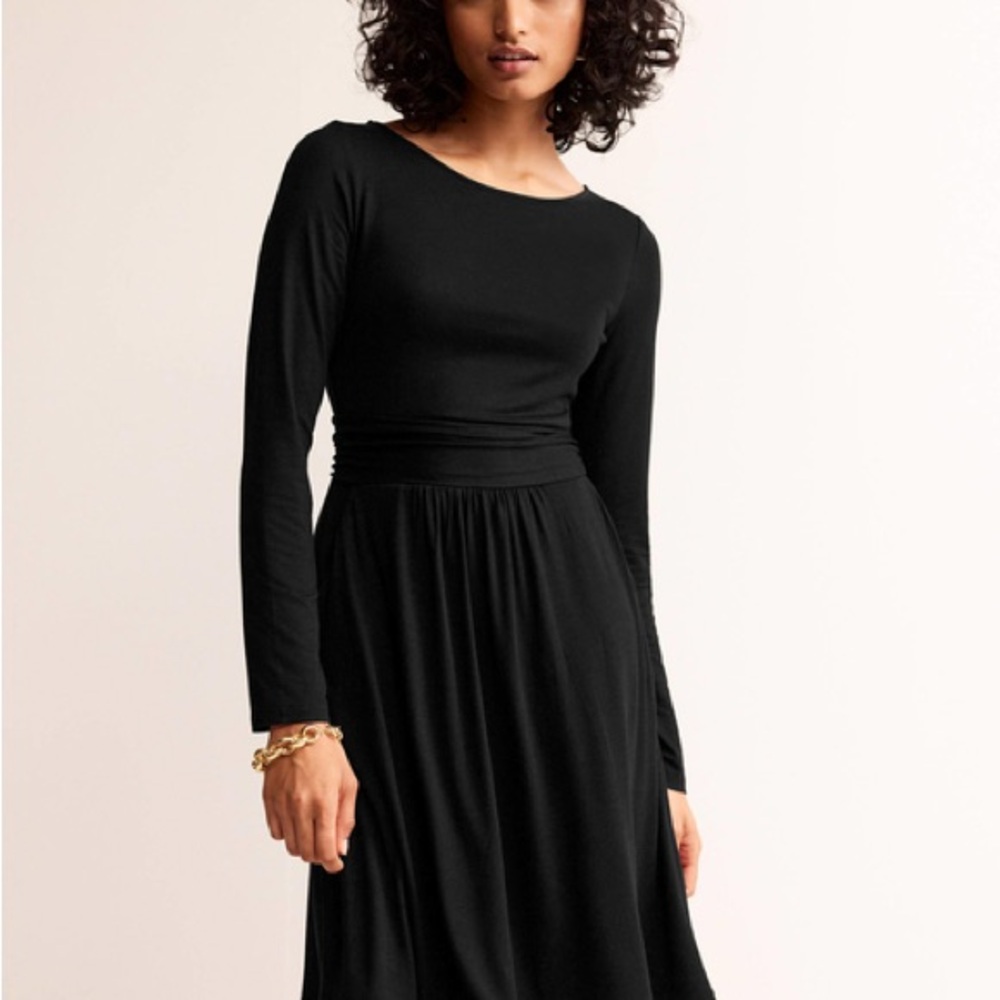 Boden Abigail Black Long Sleeve Dress
